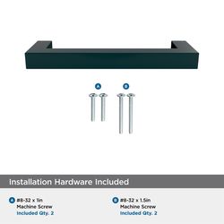 Amerock Monument Contemporary Bar Cabinet Pull 3-3/4 in. Matte Black Black 1 pk