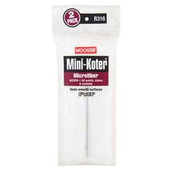 Wooster Mini-Koter Microfiber 6 in. W X 3/8 in. Mini Paint Roller Cover 2 pk
