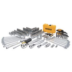 DeWalt 1/4 & 3/8 & 1/2 in. drive Metric/SAE 6 Point Mechanic's Tool Set 168 pc