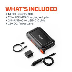 NEBO Rambler 100 W Portable Solar Power Station