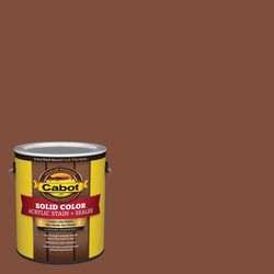 Cabot Solid Color Acrylic Stain & Sealer Solid Redwood Water-Based Acrylic Deck Stain 1 gal