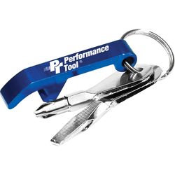Performance Tool Aluminum Blue Screwdriver Set Keychain