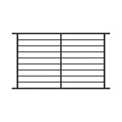 Fortress Railing Products Fe26 Axis Horizontal Level Panel 40 in. H X 1 in. W X 72 in. L Steel Raili
