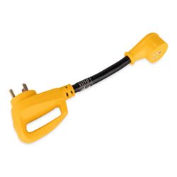 Camco Power Grip 12 in. 30 amps RV Electrical Adapter 30-15A 1 pk