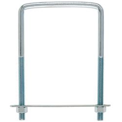 Hampton 3/8 in. X 4 in. W X 6 in. L Coarse Zinc-Plated Steel Square Bend U Bolt