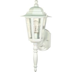 Nuvo Central Park Textured White Switch Incandescent Lantern Fixture