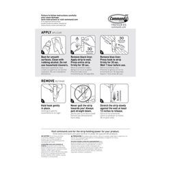 3M Command Small Plastic Refill Strips 2.12 in. L 16 pk