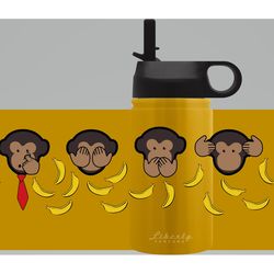 Liberty 12 oz Multicolored BPA Free No Evil Vacuum Insulated Bottle