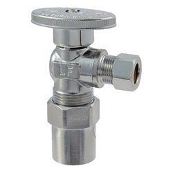 Ace 3/8 in. CPVC X 1/2 in. Compression Brass Angle Stop Valve