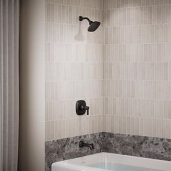 Kohler Envelu Matte Black Tub and Shower Faucet