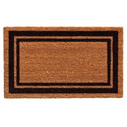 Home & More 2  W X 3  L Multi-Color Black Border Coir Door Mat