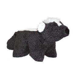 HuggleHounds Squooshies For Dog Black/White Plush Skunk Squeaky Dog Toy Large