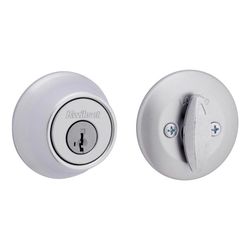 Kwikset Satin Chrome Metal Deadbolt