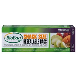 BioBag Green Snack Bag 30 pk