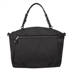 Travelon Large Polyester Black Satchel Crossbody Bag