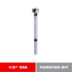 Diablo 1/2 in. X 3-1/2 in. L High Speed Steel Forstner Drill Bit Round Shank 1 pc