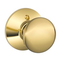 Schlage Plymouth Bright Brass Dummy Knob