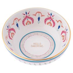 Karma 1.25 in. H X 3.25 in. L Multicolored Ceramic Ring Bowl