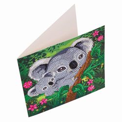 Crystal Art Craft Buddy Koala Hugs Craft Card Kit Multicolored