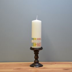 JANDE BLOKLYS White Unscented Scent Pillar Candle