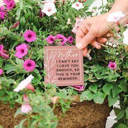 Sincere Surrounding Pink Metal/Wood 0.5 in. H X 5.75 in. L X 4 in. W Planter Stake