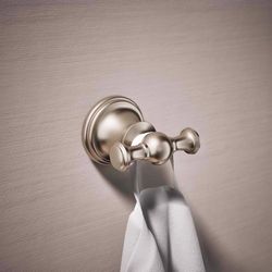 Kohler Facile 2.18 in. H X 2.8 in. W X 2.72 in. L Vibrant Brushed Nickel Silver Robe Hook