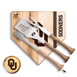 Baseball BBQ NCAA Stainless Steel Natural Grill Tool Set
