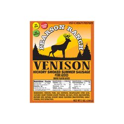 Pearson Ranch Jerky Venison Hickory Smoked Summer Sausage 7 oz Packet