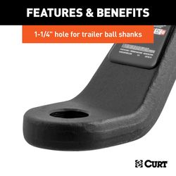CURT 20000 lb. cap. 1.25 in. Ball Mount
