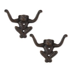 Zingz & Thingz 4 in. H X 5.75 in. L Brown Cast Iron Wall Hook