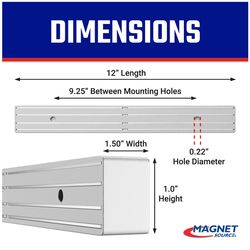 Magnet Source 12 in. L X 1.5 in. W Gray Screw Mount Tool Holder 30 lb. pull 1 pc