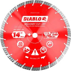 Diablo 14 in. D X 1 in. X .126 in. thick Diamond Turbo Rim Masonry Cut-Off Disc