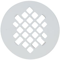 Sioux Chief 4-1/4 in. Gloss White Round Stainless Steel Drain Grate