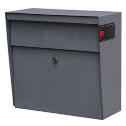 Mail Boss Metro Modern Galvanized Steel Wall Mount Granite Locking Mailbox