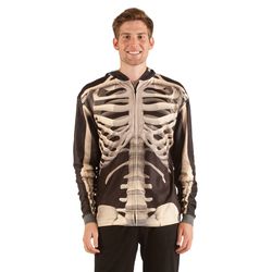 Faux Real L Long Sleeve Unisex Full-Zip Black/White Hooded Sweatshirt