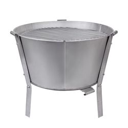 Old Smokey Products 13 in. Small Charcoal Grill Silver