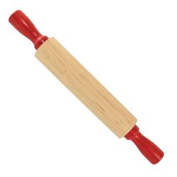 R&M International Corp International 9 in. L X 3 in. D Wood Rolling Pin Brown/Red