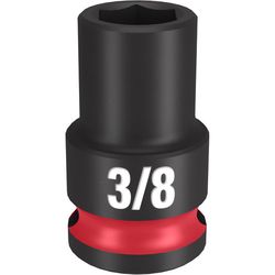 Milwaukee SHOCKWAVE 3/8 in. X 3/8 in. drive SAE 6 Point Standard Impact Rated Socket 1 pc