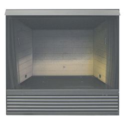 ProCom Black/Gray Powder Coated Metal Fireplace Box