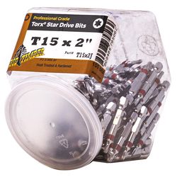 Big Timber Star T15 Head X 2 in. L Torx Insert Bit Steel 100 pc