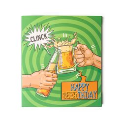 Two Left Feet Happy Beerthday Birthday Greeting Card