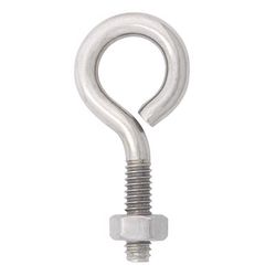 Hampton 1/4 in. X 2 in. L Stainless Stainless Steel Eyebolt with Nut Nut Included