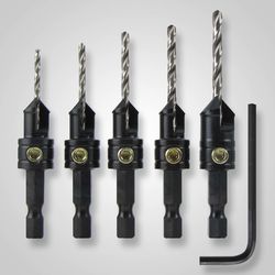 Make it Snappy 5/64 3/32 7/64 1/8 9/64 in. Steel Countersink Set 5 pc