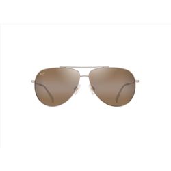 Maui Jim Hauoli XL Sunglasses Unisex Shiny Light Gold w/Orange/Yellow Frame HCL Bronze Lens Polarize