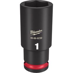 Milwaukee SHOCKWAVE 1 in. X 1/2 in. drive SAE 6 Point Deep Impact Socket 1 pc