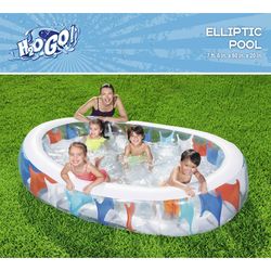 Bestway 141 gal Oval Inflatable Pool 60 in. H X 20 in. W X 7.5 in. L