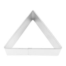 R&M International Corp 3 in. W X 4 in. L Triangle Cookie Cutter Silver 1 pc