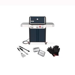 Weber Genesis SA-E-325 NG Grill Bundle: Grill, Tools, Gloves, Drip Pan