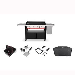 Weber Slate 36 LP Griddle Bundle: Griddle, Cover, Organizer, Storage Bin, Burger Kit, Thermometer