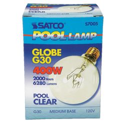 Satco 400 W G30 Globe Incandescent Bulb E26 (Medium) Soft White 1 pk